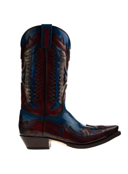 Sendra boots Heren cowboylaarzen blauw combi