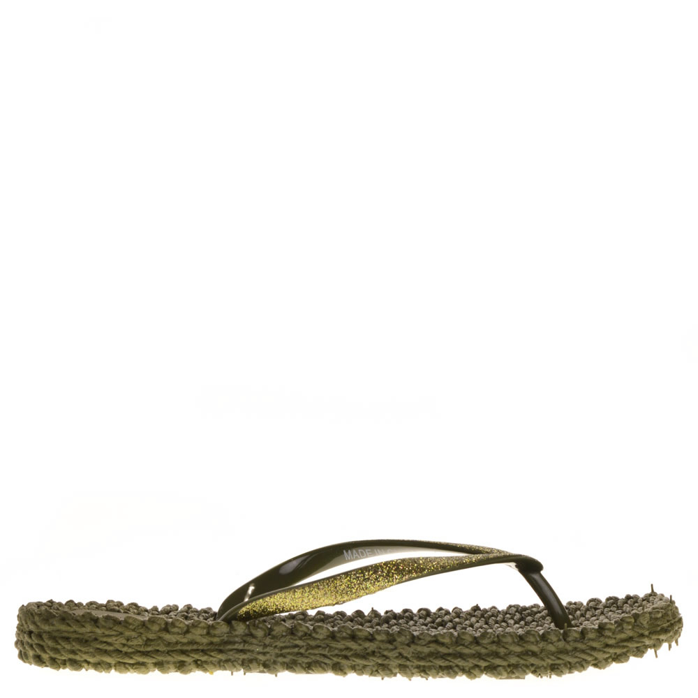 Ilse Jacobsen dames slippers groen 86 groen linnen/satijn Direct leverbaar  uit de webshop van www.taft.nl/