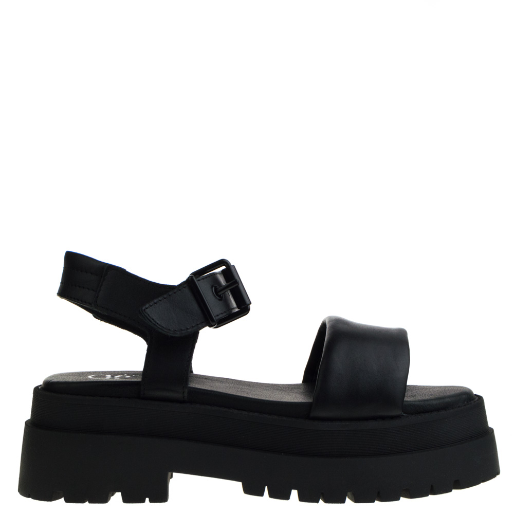 Poelman Dames Platform Sandalen in Zwart online kopen