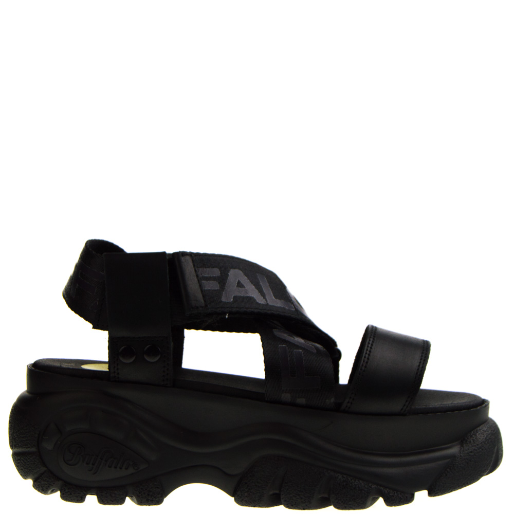Buffalo Platform Sandals Black for Woman