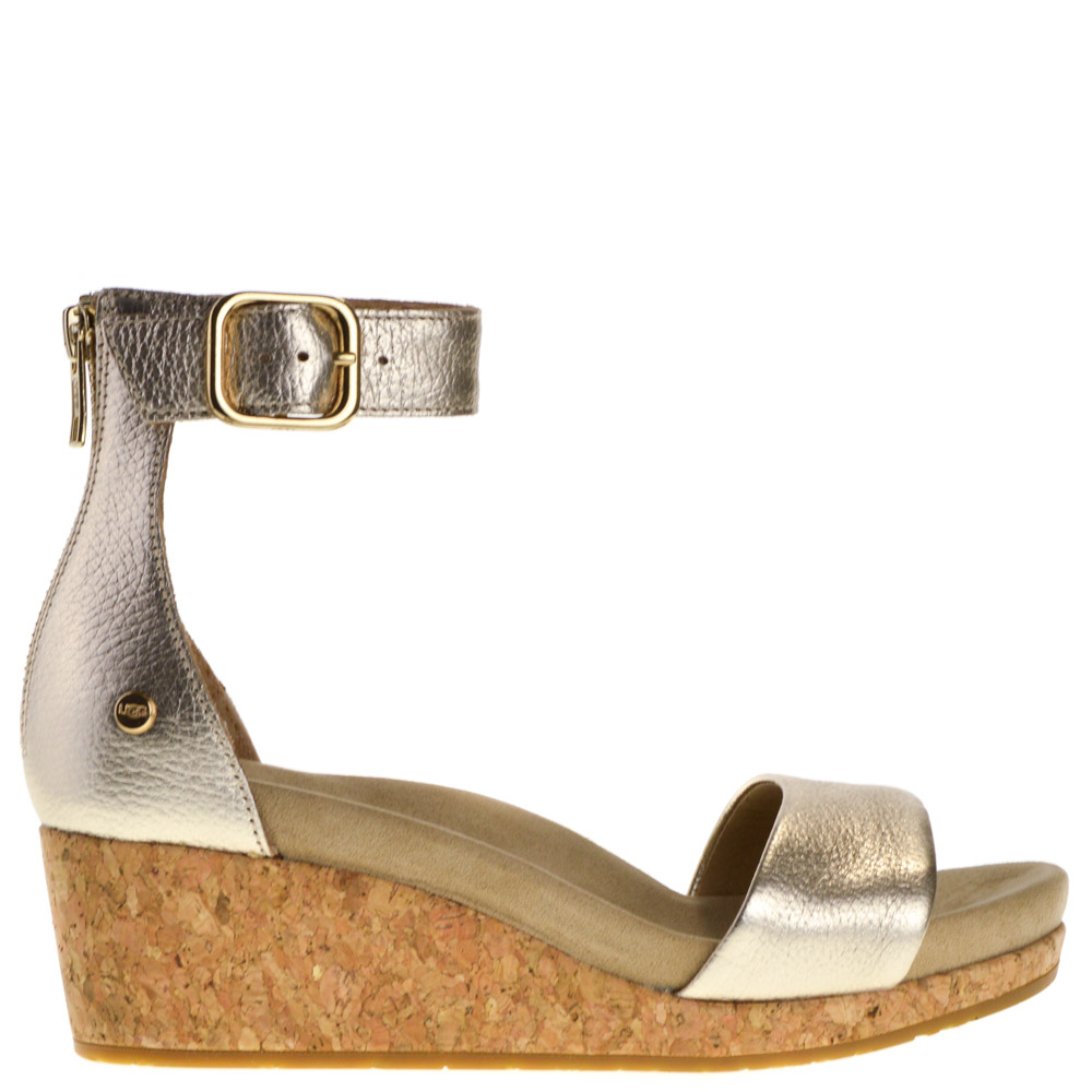 ugg gold wedge sandals