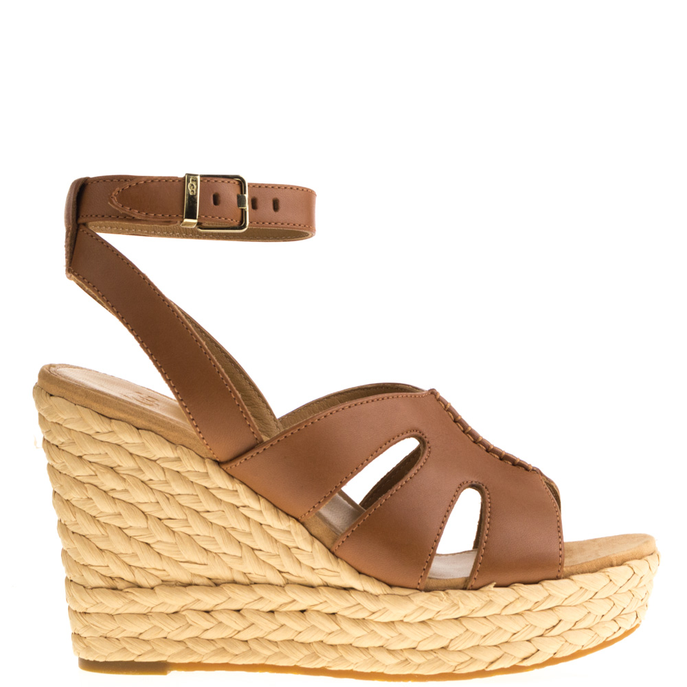 UGG Dames Sleehak Sandalen in Naturel online kopen