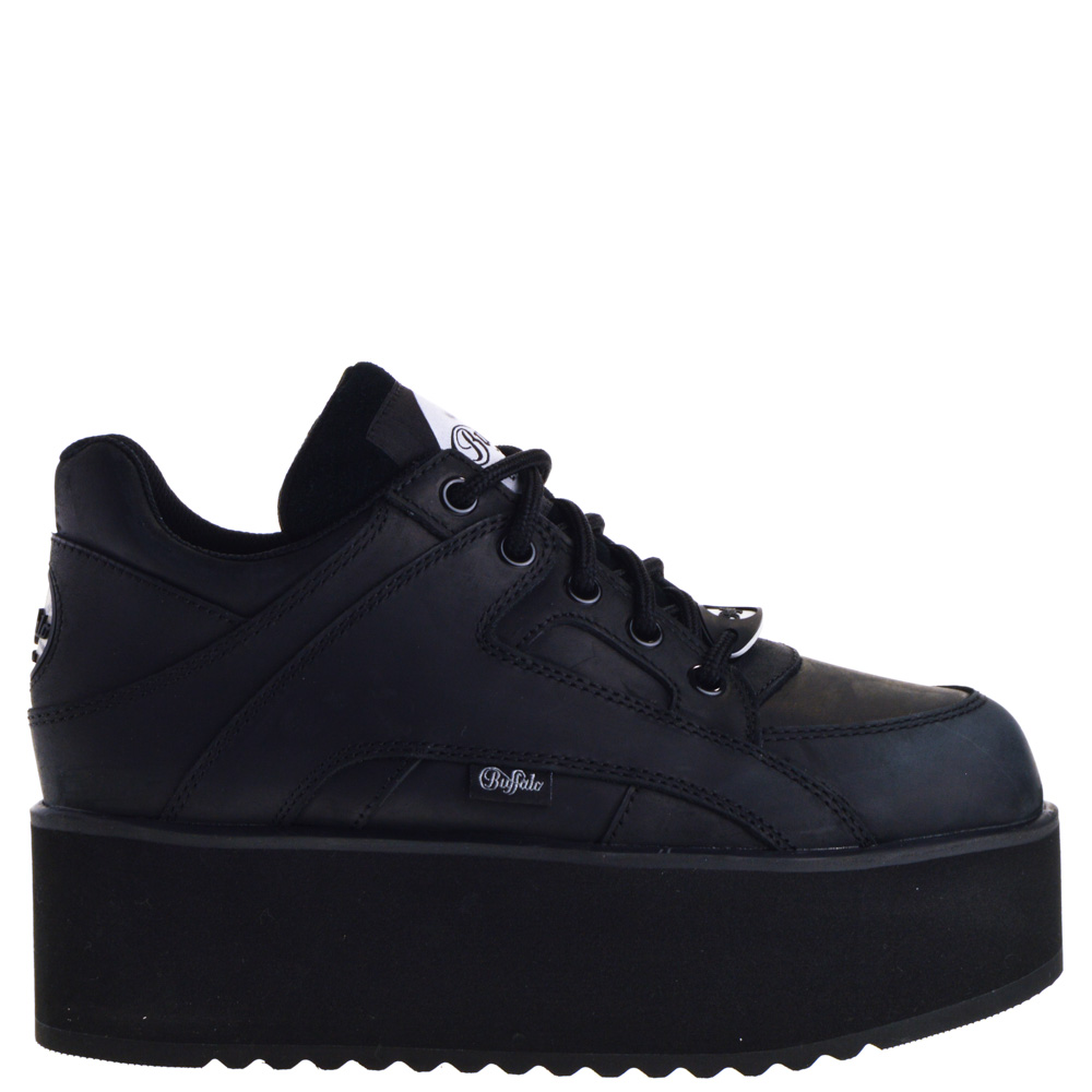 buffalo platform sneakers black