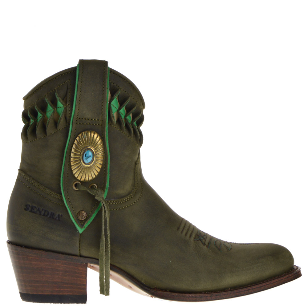 sendra boots dames western boots groen 89 groen combi. Direct leverbaar