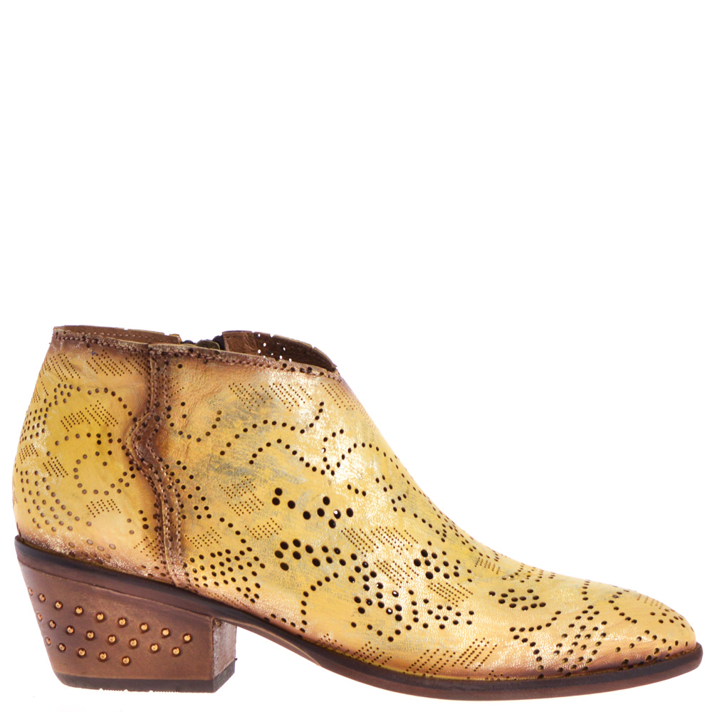womens yellow ankle boots