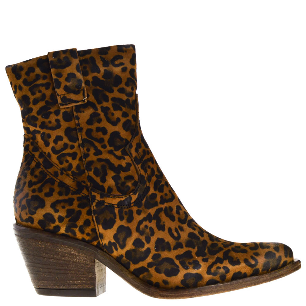 mjus dames enkellaarsjes panterprint 79 naturel combi sendra boots heren western boots tijgerprint 79 naturel
