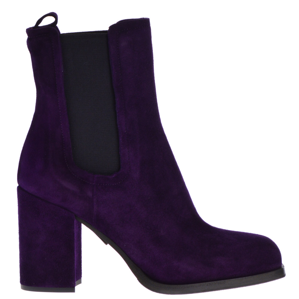 purple ankle boots