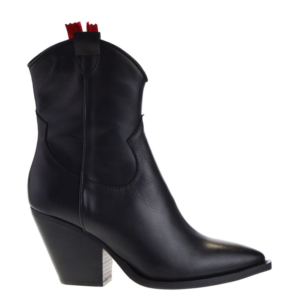 womens black western ankle boots