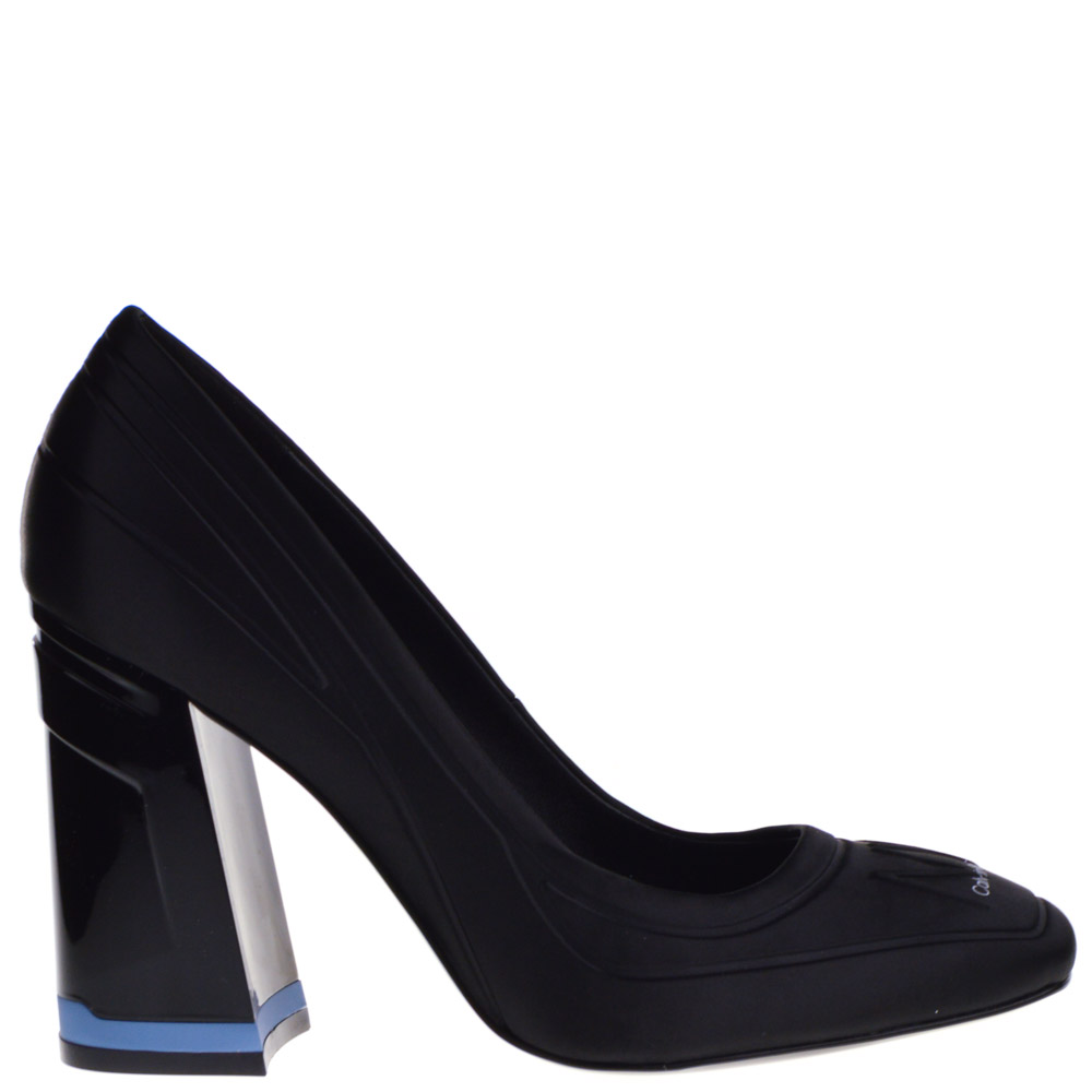 calvin klein black and white heels