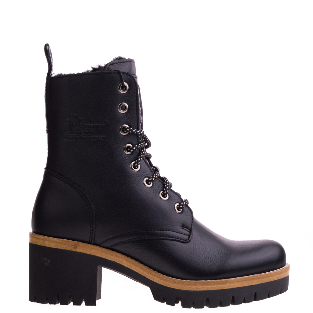 Panama Jack Dames Hoge Veterschoenen in Zwart online kopen
