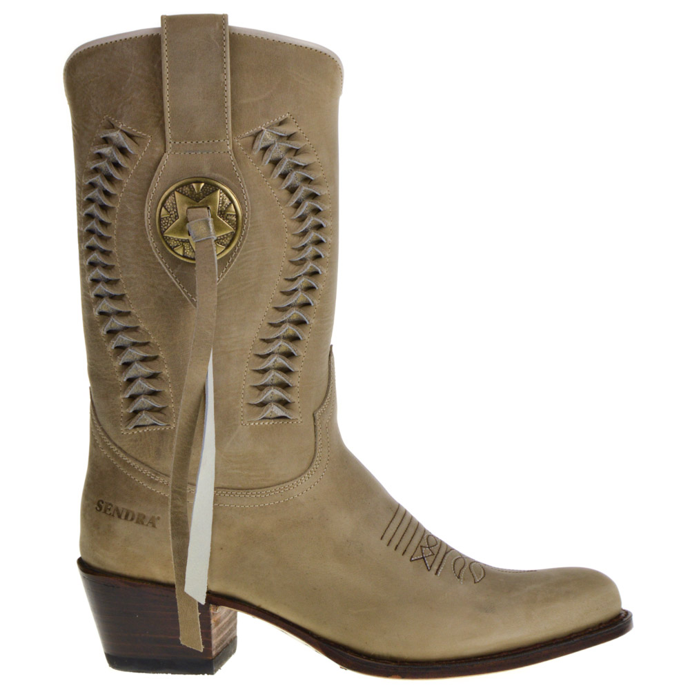 cowboy boots beige