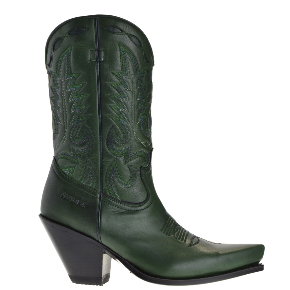 green cowboy boots womens