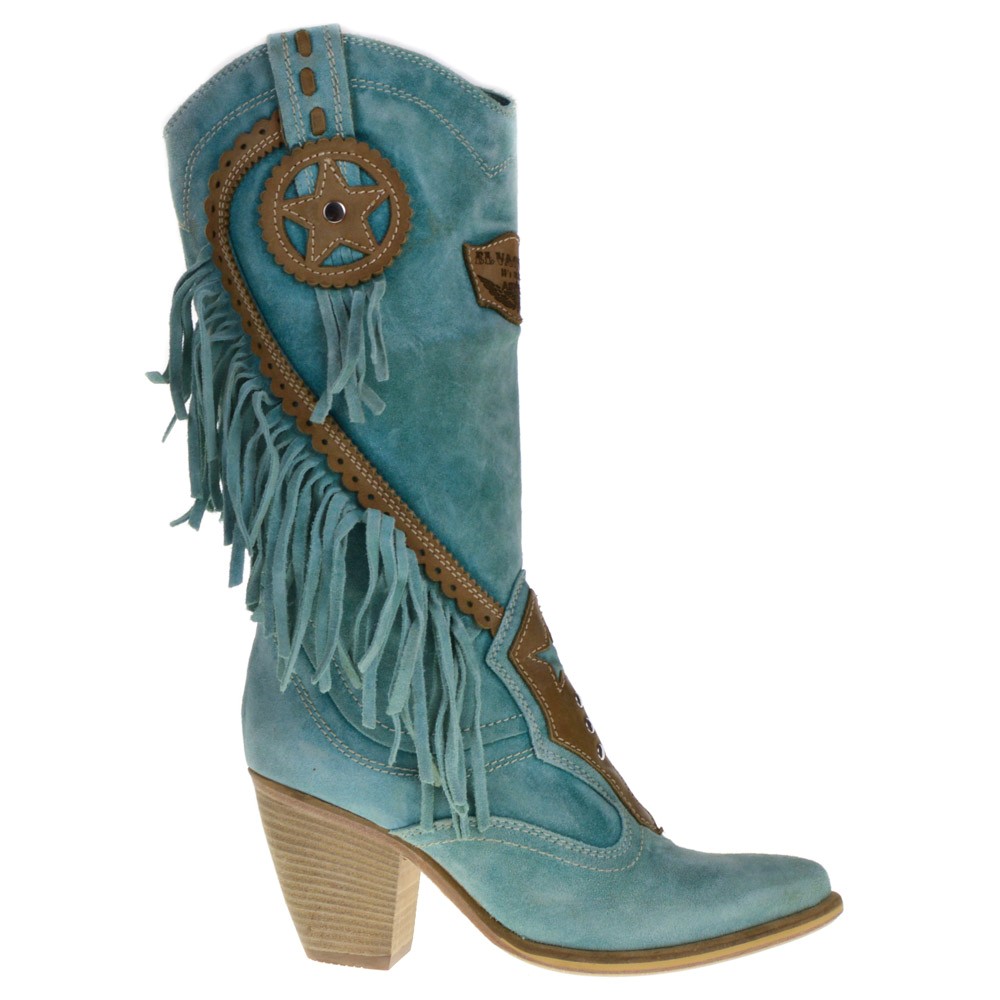 El Vaquero boots Blue for Women Boots Kathy Turquoise