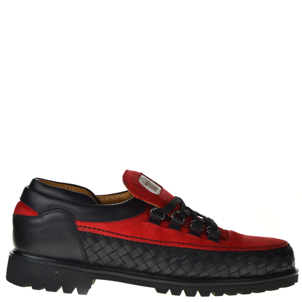 Taft X Brainpower OG Red Veterschoenen in Zwart-Rood online kopen