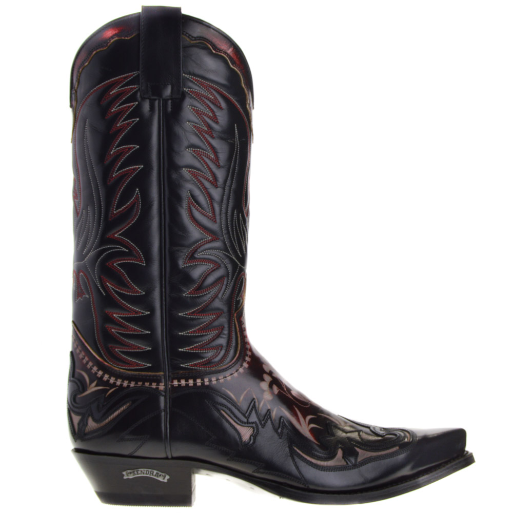 sendra black cowboy boots
