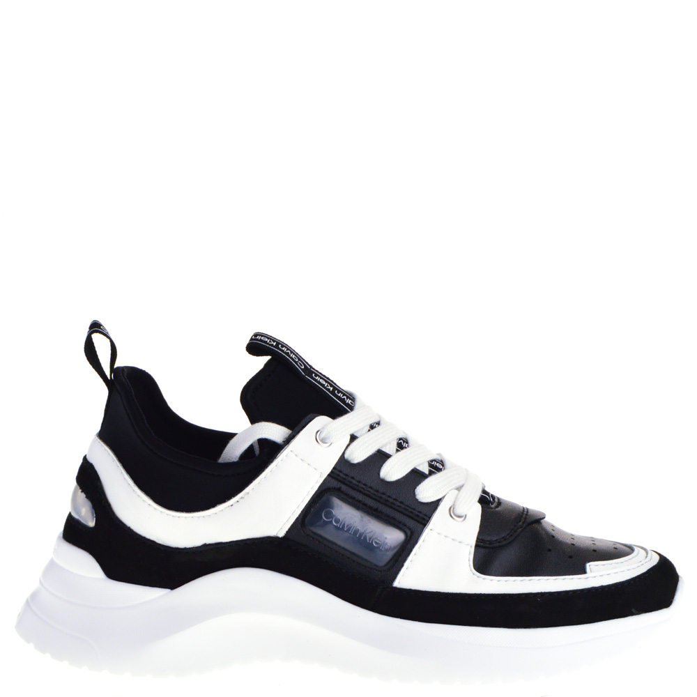 women's black calvin klein trainers