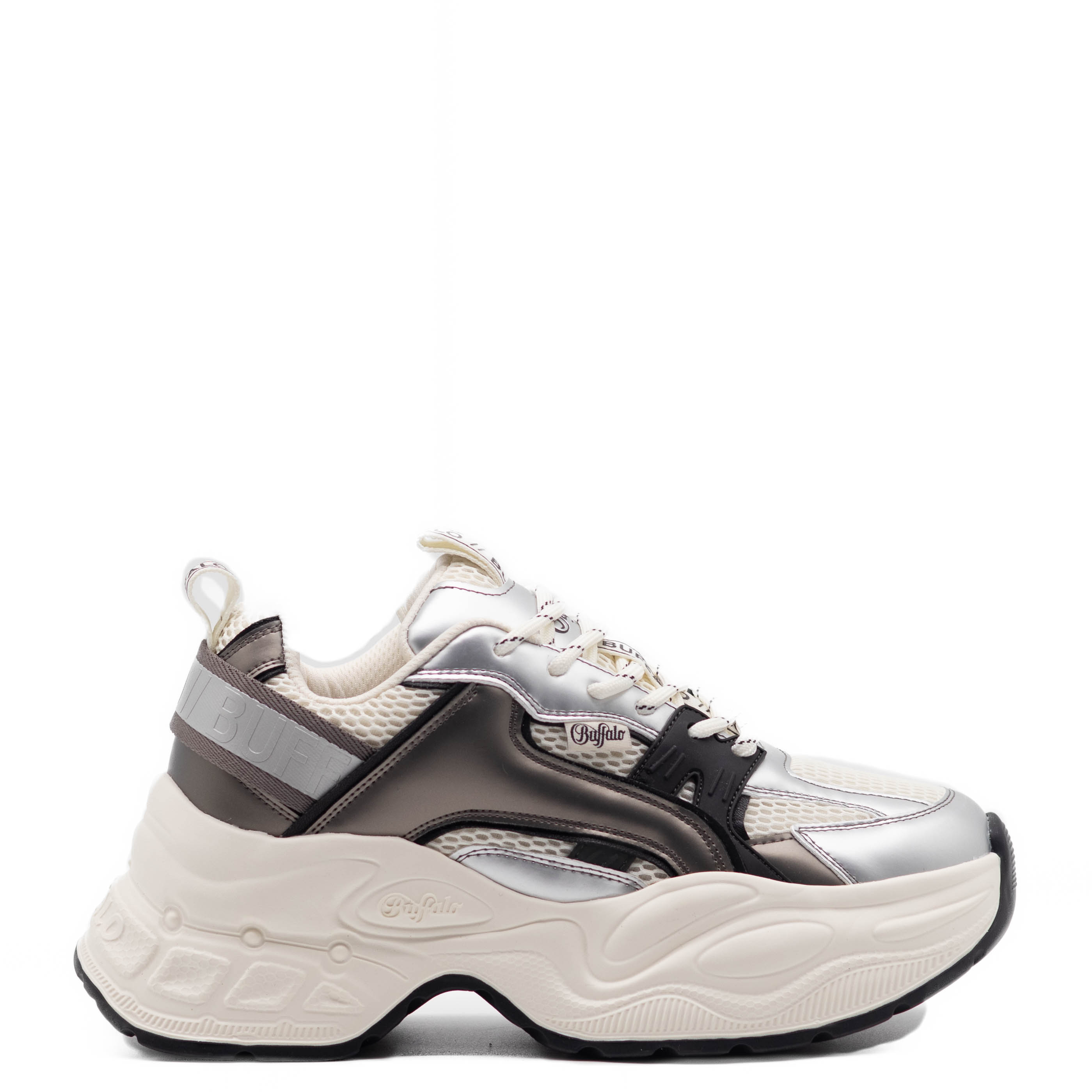Buffalo Dames Platform Sneakers in Wit Combi online kopen