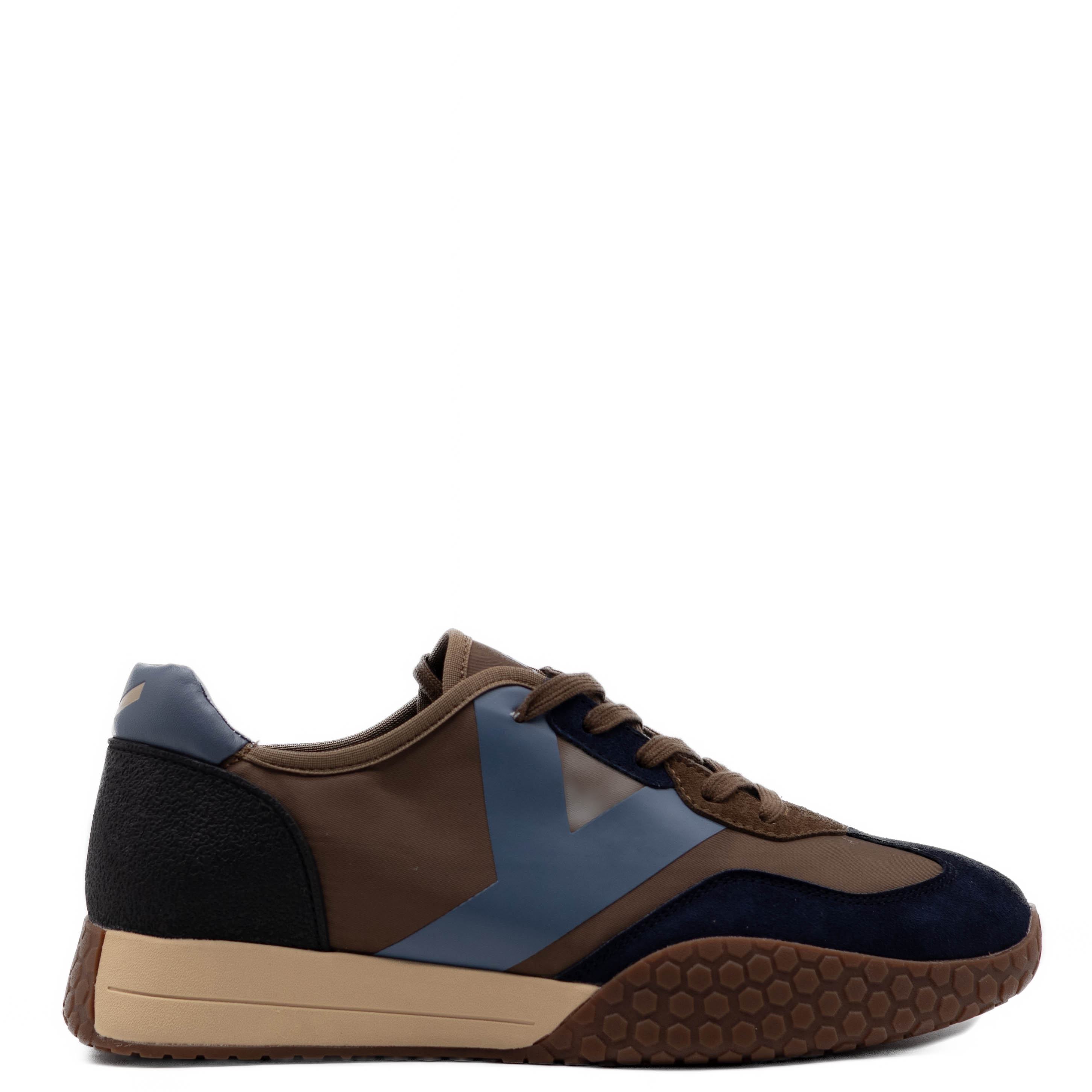 na.ksnoo Keh-Noo Heren Sneakers in Blauw/Bruin Combi online kopen