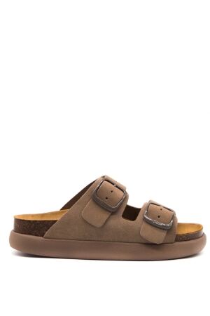 Scholl dames slippers plateau beige