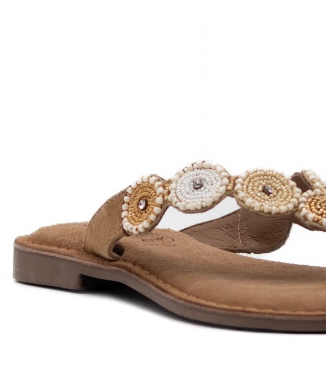 Lazamani Dames Slippers in Beige online kopen 