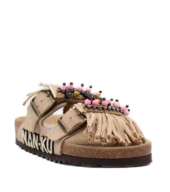 NAN-KU Couture  Dames Slippers Rubberzolen Beige 05 beige
