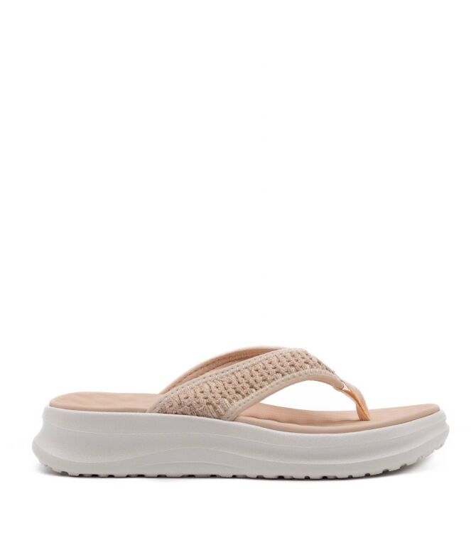HeyDude HeyDude dames slippers rubberzolen zalm Champagne/White Hey Dude Dames Slippers in Champagne/Wit online kopen