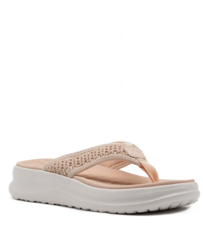 HeyDude HeyDude dames slippers rubberzolen zalm Champagne/White Hey Dude Dames Slippers in Champagne/Wit online kopen