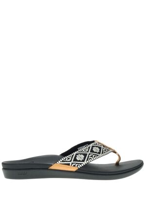 Reef dames slippers zwart wit