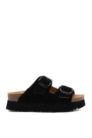 Scholl dames slippers zwart suede