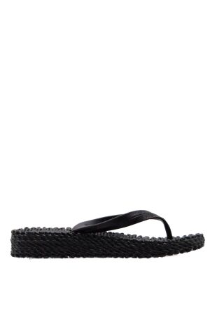 Ilse Jacobsen dames slippers plateau zwart