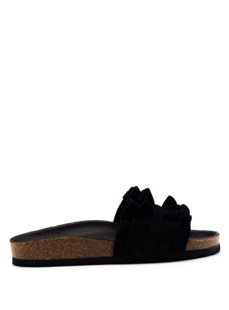 Verbenas Dames slippers zwart suede