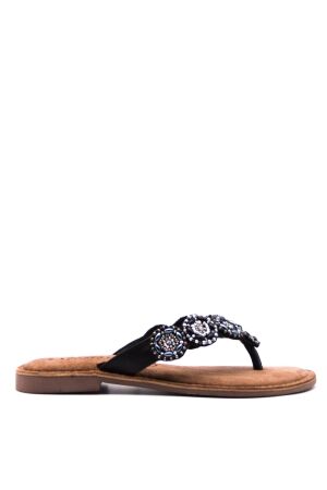 Lazamani dames slippers zwart