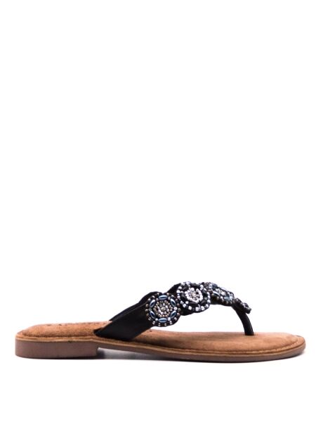 Lazamani Dames slippers zwart