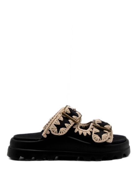 Mou Dames slippers zwart combi