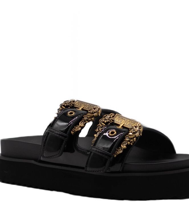 Versace Jeans Couture Heren Slippers in Zwart online kopen 