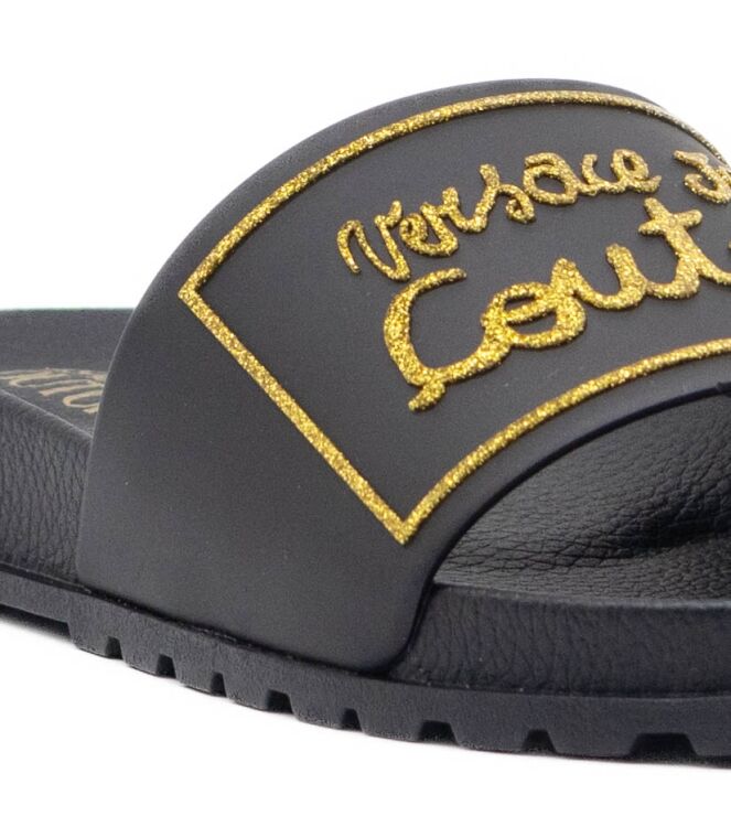 Versace Jeans  Dames Slippers Rubberzool Zwart 