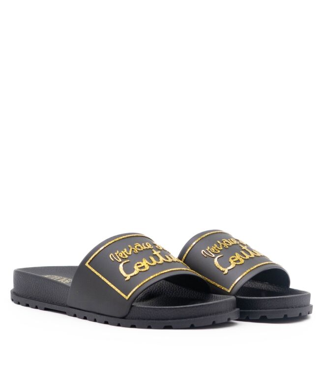 Versace Jeans  Dames Slippers Rubberzool Zwart 