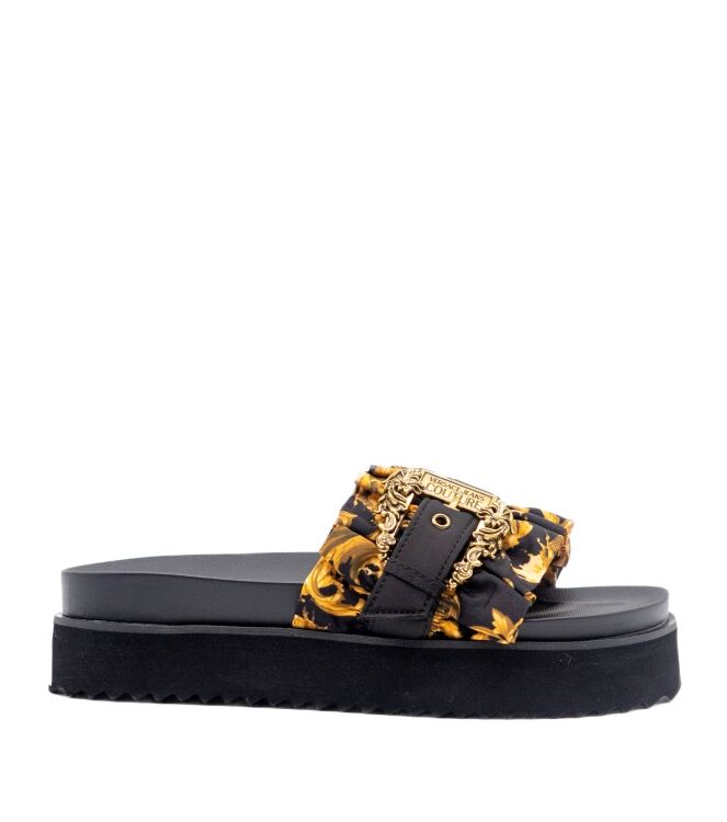 Versace Jeans  Dames Slippers Zwart Combi 