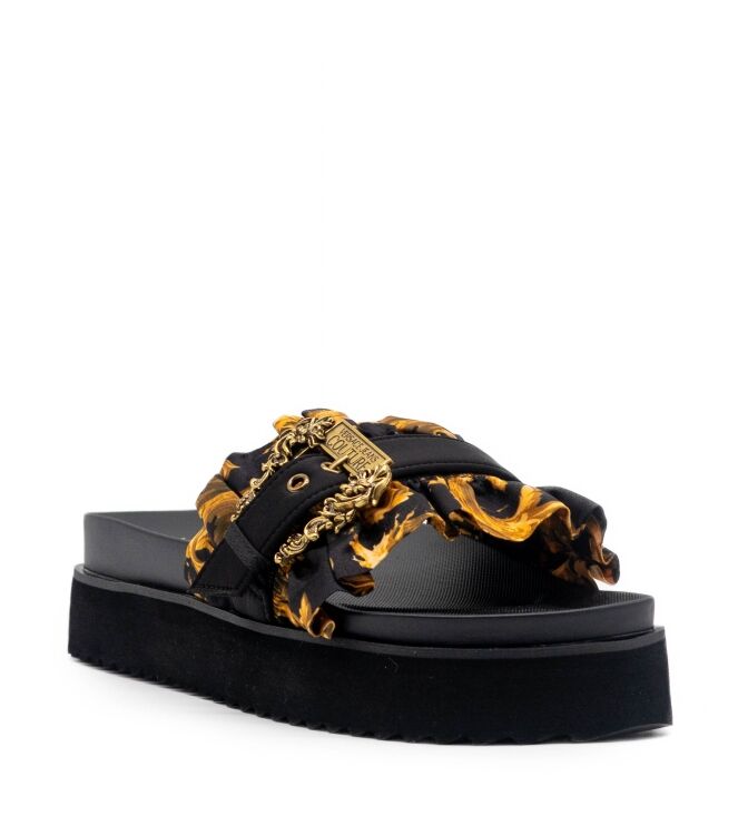 Versace Jeans  Dames Slippers Zwart Combi 