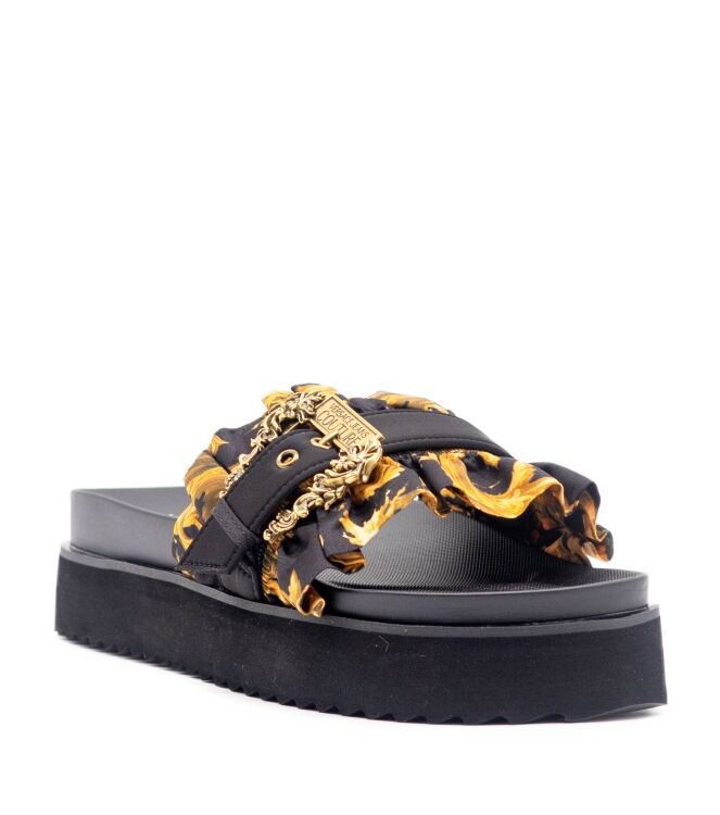 Versace Jeans  Dames Slippers Zwart Combi 