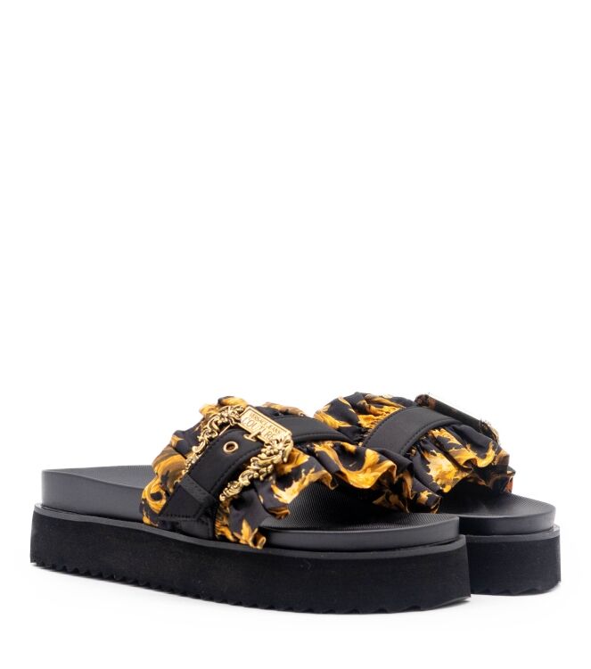 Versace Jeans  Dames Slippers Zwart Combi 
