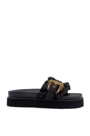 Versace Jeans dames slippers zwart satin