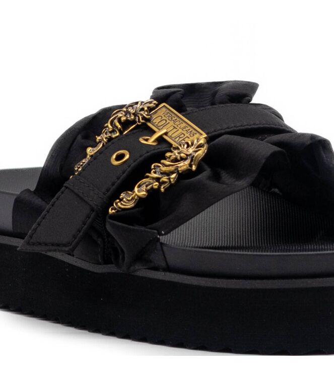 Versace Jeans  Dames Slippers Zwart Satin 