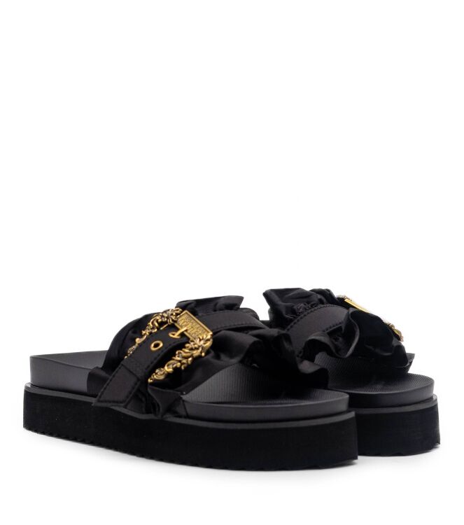 Versace Jeans  Dames Slippers Zwart Satin 