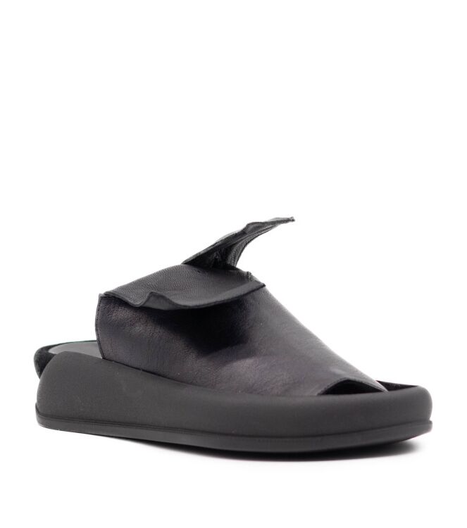 papucei  Dames Slippers Rubberzool Zwart 