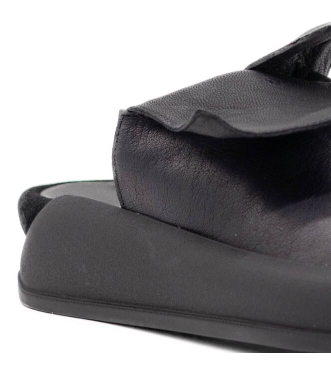 papucei  Dames Slippers Rubberzool Zwart 
