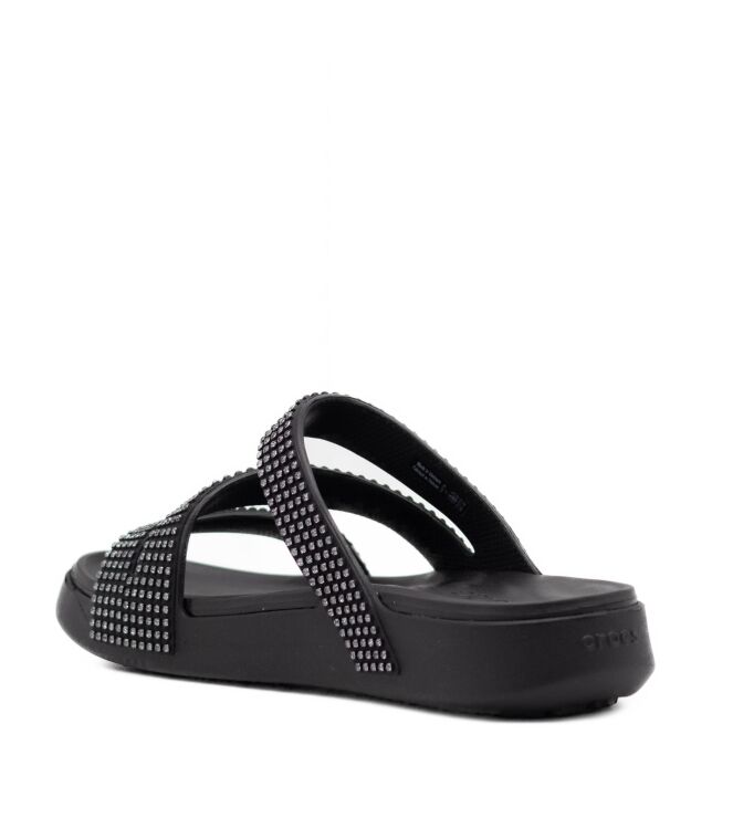 Crocs Crocs dames slippers rubberzool zwart Black Crocs Dames Slippers in Zwart online kopen