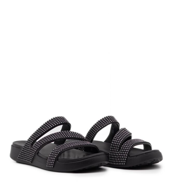 Crocs Crocs dames slippers rubberzool zwart Black Crocs Dames Slippers in Zwart online kopen