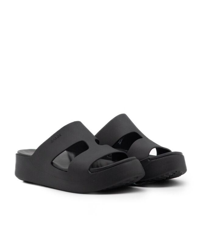 Crocs Crocs dames slippers rubberzool zwart Black Crocs Dames Klompen in Zwart online kopen
