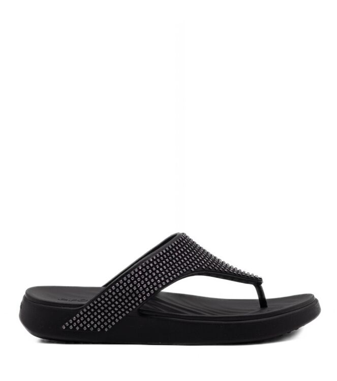 Crocs Crocs dames slippers rubberzolen zwart Black Crocs Dames Slippers in Zwart online kopen